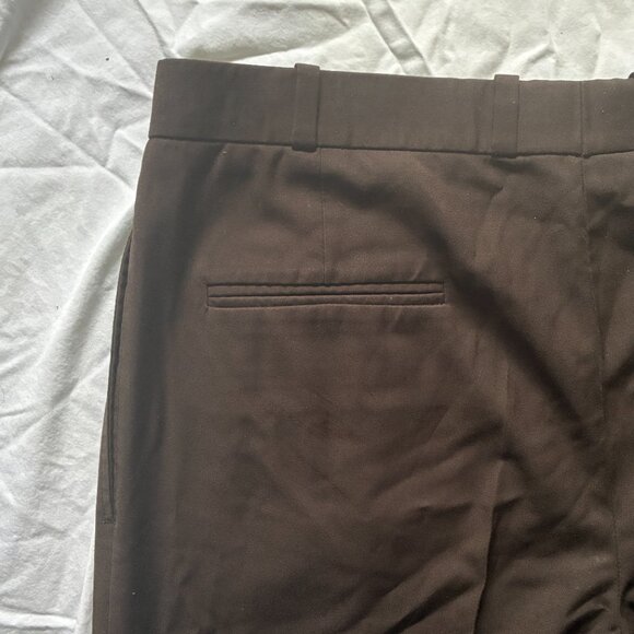 Tailored Men's Dark Brown Pleated Pants (34/31) - Picture 4 of 7